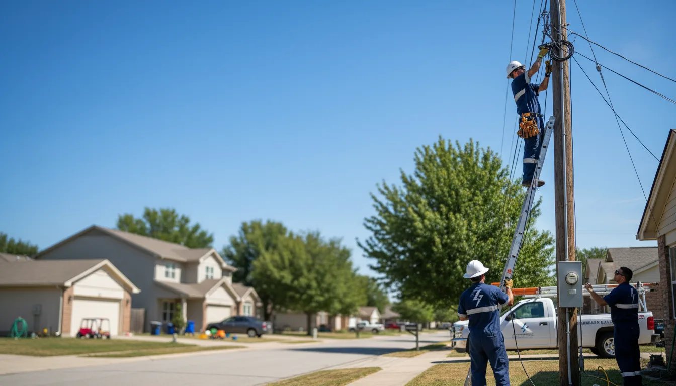 Residential electrician providing installation services in Hoople, ND